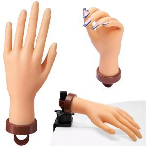 아크릴 네일 연습용 핸드 - 마네킹 페이크 유연한 매니큐어 트레이닝 초보자용 아트(스탠드 없음)