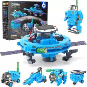 8-12세 소년을 위한 STEM 6-in-1 교육용 태양광 발전 로봇 장난감 멋진 이상적인 선물 건축용 과학 키트