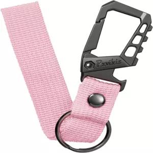 Pxvikis 메탈 헤비 듀티 체인 카라비너 클립 병따개 손목 랜야드 링 카 키포브 남녀 공용