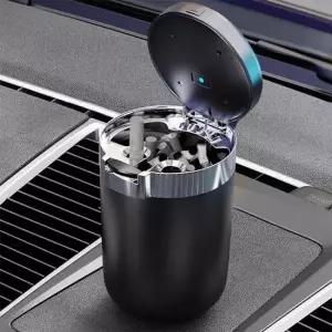 현이몰 차량용 LED 재떨이 담배 냄새차단 멀티 휴지통 컵홀더 냄새차단재떨이 차량용재떨이 재털이