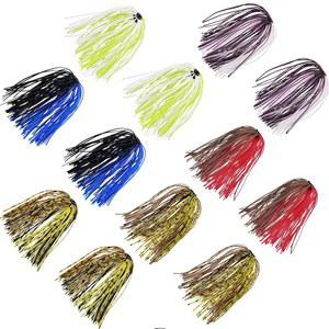 실리콘 지그 스커트 베이스 낚시 미끼 키트 DIY 스피너베이트 버즈 교체 50 가닥 스푼 블레이드 오징어 부품, 플라이 타이 머티리얼 12/18 번들