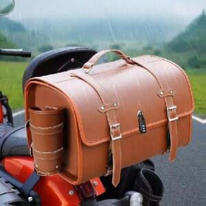 오토바이 가죽 탑박스 스쿠터 뒷좌석 보관함 리어백 사이드백 수납가방 검정미백색대형 배달통