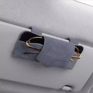 다름 웨스턴 스웨이드 선바이저 선글라스 클립 차량용 안경 썬글라스 수납함 보관함 케이스