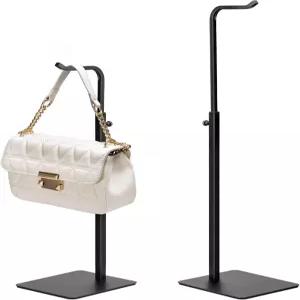 조시믹 2팩 지갑 홀더 핸드백 진열대 가방 화환을 보여주는 행거 랙 테이블탑 옷장 책상 소매용 블랙 후크