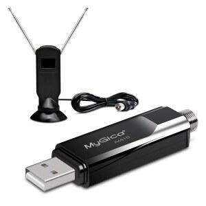 Mygica A681B USB 2.0 TV 튜너 카드, ATSC HD 디지털 외장 HDTV 스틱 동글 어댑터 - Windows PC 컴퓨터 + 노트북 Android 검은색