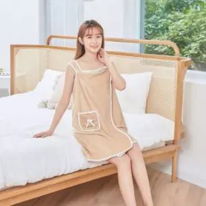 샤워용 극세사 목욕가운 수면 원피스 잠옷 극세사수면가운