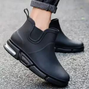 [셀러에이드]남자 레인부츠 미들 에어솔 방수용 신발