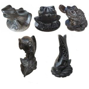 연못 돌두꺼비 분수대 석상 블랙 개구리 개구리 장 20cm 조형물