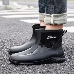남성 장화 레인부츠 방수 용돈 블랙