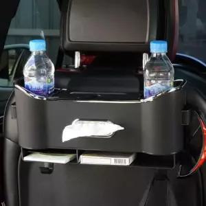 차량용 멀티 시트 뒷좌석 수납함 컵홀더 C115 블랙 WFFTANU