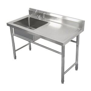 간이 싱크대 업소용 스텐 폭50 주방 보조 높이80cm 왼쪽 길이100 개수대 풀 탕비실