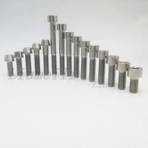 티타늄 볼트 M8X15 20 25 30 35 40 45 50 60 70mm 알렌 테이퍼 나사 자전거 오토바이 자동차 Ti 패스너