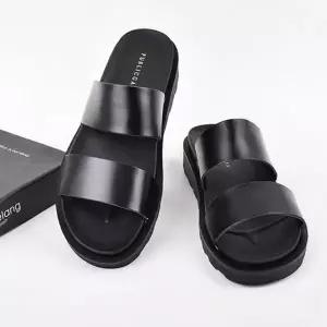 남성 가죽 슬리퍼 욕실 홈용 실내화