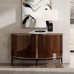 반달콘솔 원목 반원 로비 도어 수납장 테이블