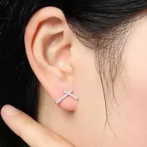 큐빅 귀걸이 은귀걸이 침귀걸이 귀이어링 백금귀걸이 WFG2CKD