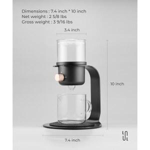 루즈 티와 포트 리빙 반자동 티포트가 클리어 포함된 러브스타일 글래스 위한 LSL 인퓨저가 세트 드립 화이트 마그네틱 커피를