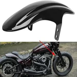 HIYOYO 오토바이 숏 프론트 펜더 할리 M8 소프트테일 스트리트 밥 FXBB FXBBS 2018-2025 비비드 블랙에