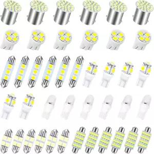 Ywdiml 42PCS 자동차 LED 돔 조명 키트 12V 차량 전구 세트에는 브레이크 번호판 지도용 T10 31mm 41mm