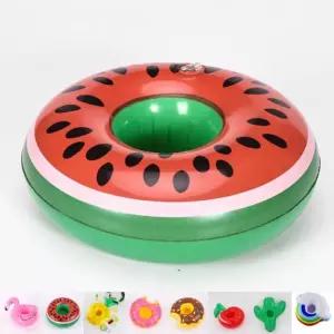 플라밍고 미니 컵홀더 튜브 물놀이용 홍학모양 풀장용