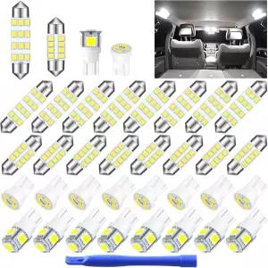 32피스 돔 라이트 LED 자동차 실내 전구 키트 세트 194 T10 DE3175 578 31mm 42mm 지도 번호판 도어 사이드