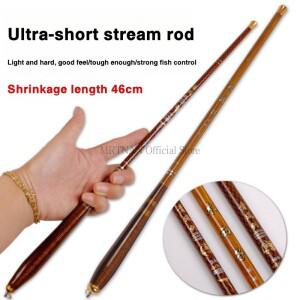 휴대용 텔레스코픽 낚싯대 하드 조정 탄소 짧은 섹션 손-바다 이중 사용 기어 1.8m-6.3m