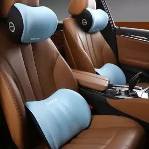 자동차방석 차방석 차량용 블루 헤드 의자 목쿠션 시트방석