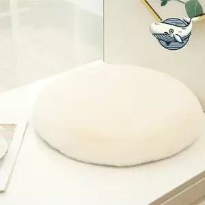 학생방석 사무실 식탁 책상 의자 예쁜 밍크 원형 방석 식탁의자쿠션