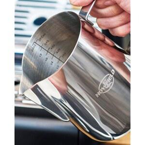 하우필드 밀크 스팀 상업용 가정용 프로팅 저그 600ML 스틸 바리스타급 카푸치노 아트 라떼 피처 라테 304 에스프레소 20온스 저울 스테인리스