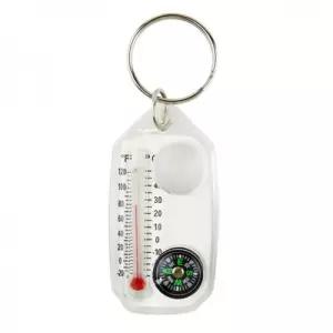 온도계 키링 미니 나침반 돋보기 열쇠고리 DD-12519