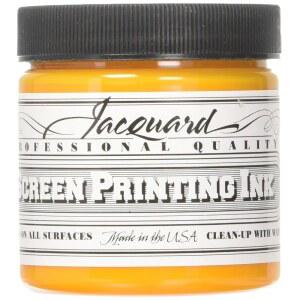 자카드 프로페셔널 스크린 인쇄 잉크, 워터 솔리저블, 4온스 병, 골든 옐로우(102)