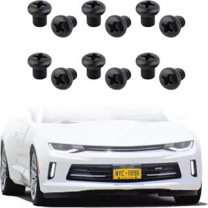 12PCS M5-0.8x6mm 검은색 번호판 나사 키트 후방 번호판용 스테인리스 스틸 자동차 Tesla Model 3