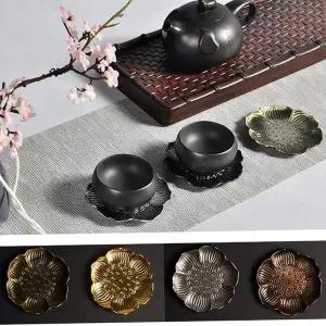 찻잔받침 연꽃 잔받침 빈티지 다도 컵홀더 트레이 티코스터