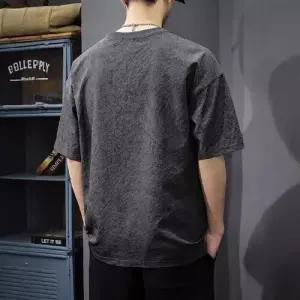 여름 남자반팔티 카라 쿨링 반팔 티 얇은 속건 박시 빅사이즈 원템1