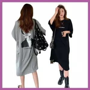 [하프클럽/]심플한 데일리 롱원피스 외출 데이트룩 홈웨어겸용 치마 원피스