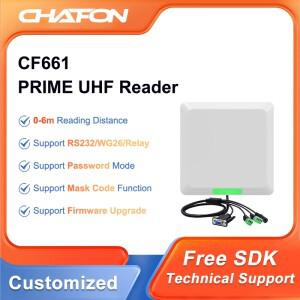 CHAFON CF661 UHF RFID 프라임 리더 장거리 내장 6dbi 안테나 RS232 WG26 릴레이 이더넷 차량 관리용 5-6m