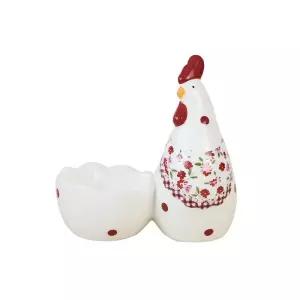 주방 받침대 에그홀더 장식 트레이 수납 닭모양 소품 공예 계란판 인테리어 도자기