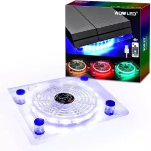 WFPOWER 무선 IR 리모컨 24키 PS4 쿨링 팬 RGB USB LED 쿨러 열 패드 스탠드 PC 케이스 CPU 컴퓨터 게임
