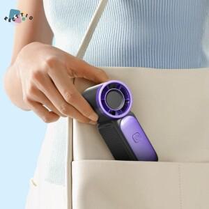 냉각 6단계 바람 미니 휴대용 팬 에어 터보 기술 조절 가능한 핸드헬드 초저소음 LED 디스플레이 포켓 가정