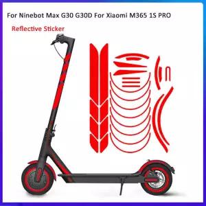 Ninebot Max G30 G30D 장식 경고 스트립 형광 바디 용 Xiaomi M365 PRO 1 Set 전기 스쿠터 반사 스티커