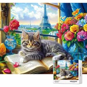 직소 퍼즐 1000조각 고양이 새끼 애완동물 동물 애호가 불가능 어려움 난이도 도전 인테리어 선물 생일 파