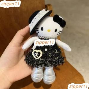 귀여운 귀부인 헬로키티 키링 우아한 드레스 중절모 키티 인형