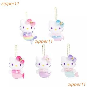 헬로키티 인어공주 인형 키링 파스텔 머메이드 가방고리 5종 진주 무지개 산리오 굿즈