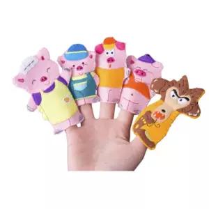 놀이방 아기돼지삼형제 역할극 손 인형 연극핑거 교육완구 스토리텔링 말하는인형