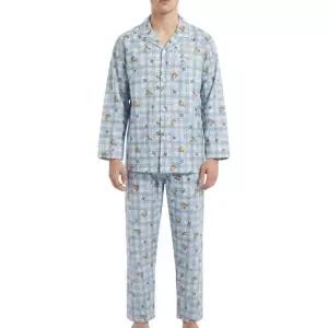 아사면 곰돌이체크 나염 남성 잠옷 세트 (MP8887A)