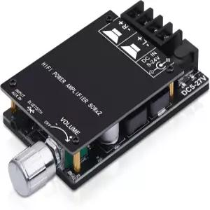 오디오 앰프 보드 ZK-502C 미니 블루투스 리시버 2.0 채널 50W x 2 DC 9-24V 스테레오 파워 앰프(홈