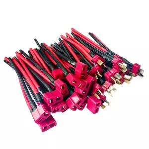 호환 100mm Deans 커넥터 T 플 남성 여성 커넥터 확장 실리콘 와이어 3.93 인치 14AWG 배터리 연결 케이블