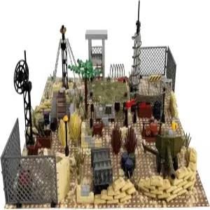 짐 장군의 전투 장면 군사 기지 건물 블록 요새 세트 - 399개 역사적 모델 차량 및 군인 포함