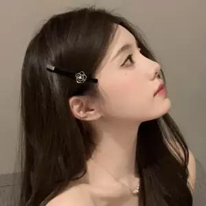 까멜리아 앞머리 옆머리 집게핀 머리핀