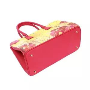 ( )일러스트 플라워 (소가죽) 토트 크로스백 여성 핸드백