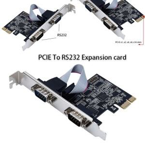 AX99100 칩 PCI-E to RS232 시리얼 카드 확장 라이저 어댑터 게임 포트 인터넷 스플리터